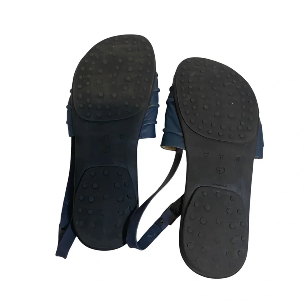 Women's Blue Leather Sandals Sz 12